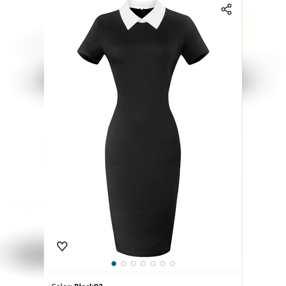 Aphratti Dresses & Skirts - NWT Aphratti business casual black dress with white collar size small